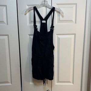 Aritzia Wilfred Black Denim Overalls